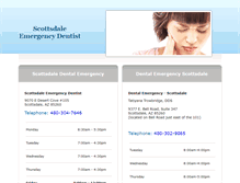 Tablet Screenshot of emergencydentistscottsdale.com